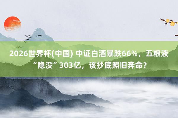 2026世界杯(中國) 中證白酒暴跌66%,五糧液“隱沒”303億,該抄底照舊奔命?